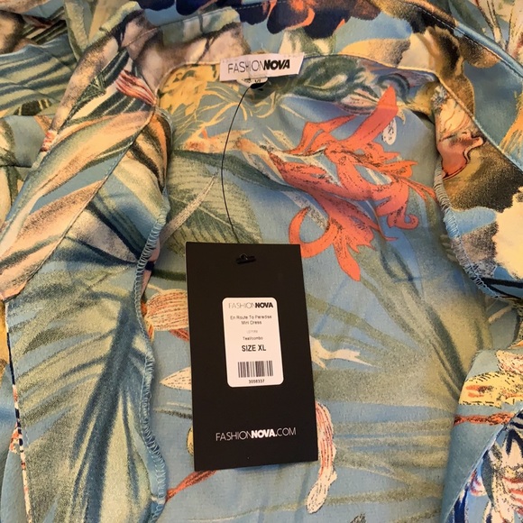 NWT FashionNova Paradise Mini Dress - Picture 4 of 7